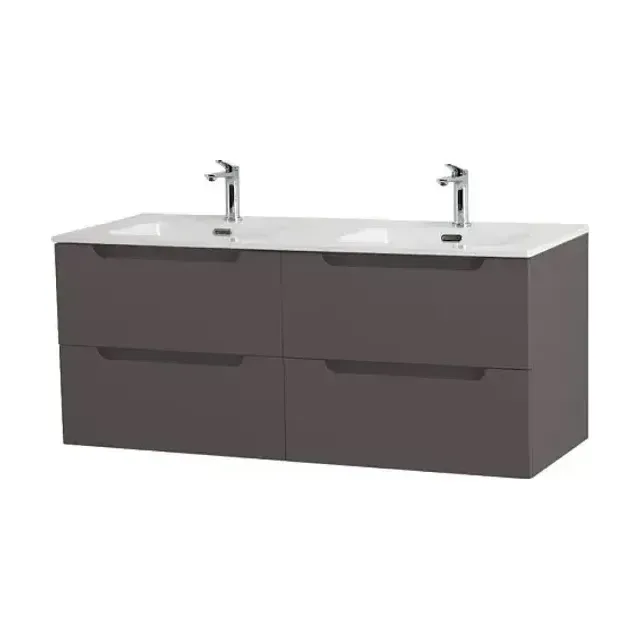 Тумба с раковиной BelBagno Этна (Etna) 120 темно-серая матовая (раковина BB1200-2-ETL)