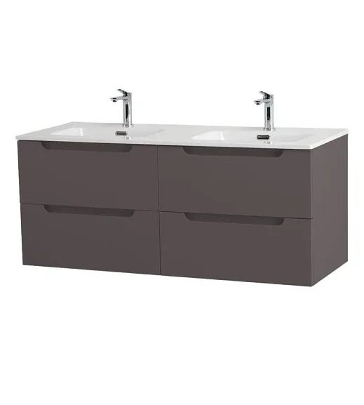 Тумба с раковиной BelBagno Этна (Etna) 120 темно-серая матовая (раковина BB1200-2-ETL)