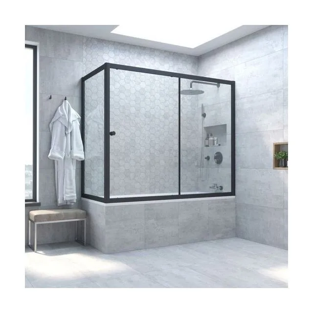 Шторка на ванную ZV+ZVF NOVO 190*75 03 02, профиль золото матовое, стекло шиншилла