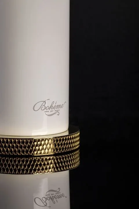 Смеситель Boheme Stick 121-WG.2 для раковины белый матовый/золото ручка Touch