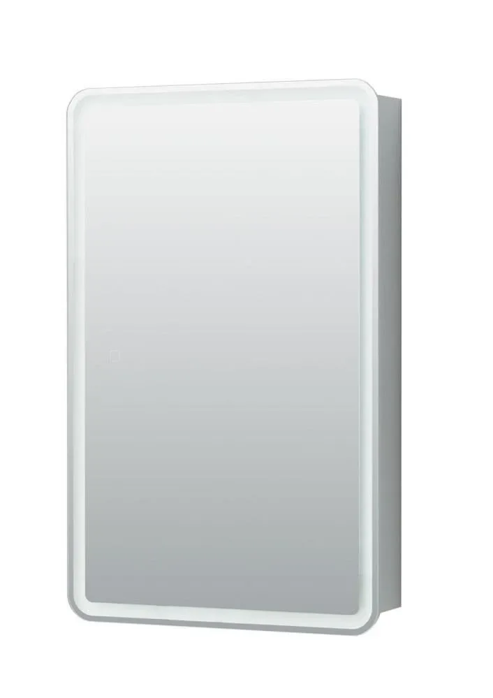 Зеркало-шкаф Aquanet Оптима 50 белое с Led подсветкой L/R