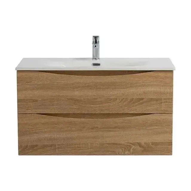 Тумба с раковиной BelBagno Marino-Cer-N 90 белый дуб