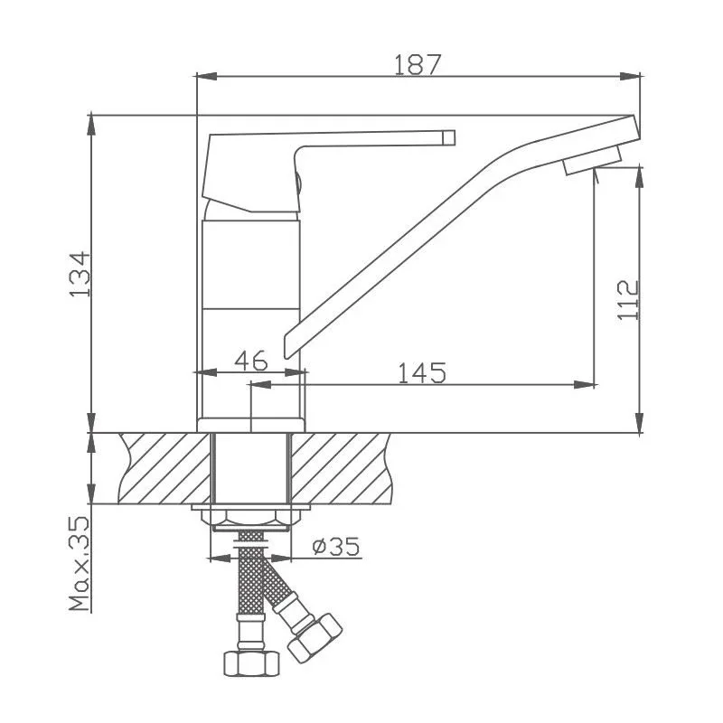 Смеситель Haiba HB45804-2 для кухни белый