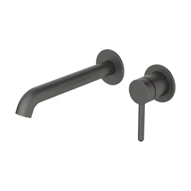 Смеситель Haiba HB14836-3 для раковины скрытый монтаж оружейная сталь