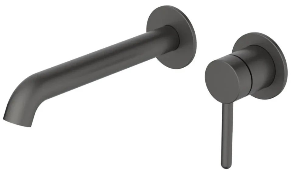 Смеситель Haiba HB14836-3 для раковины скрытый монтаж оружейная сталь