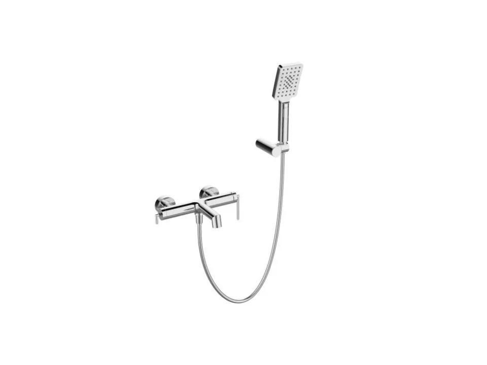 Смеситель BelBagno Источник (Acqua) ACQUA-VASM/DFS-CRM для ванны и душа с душевыми аксессуарами хром