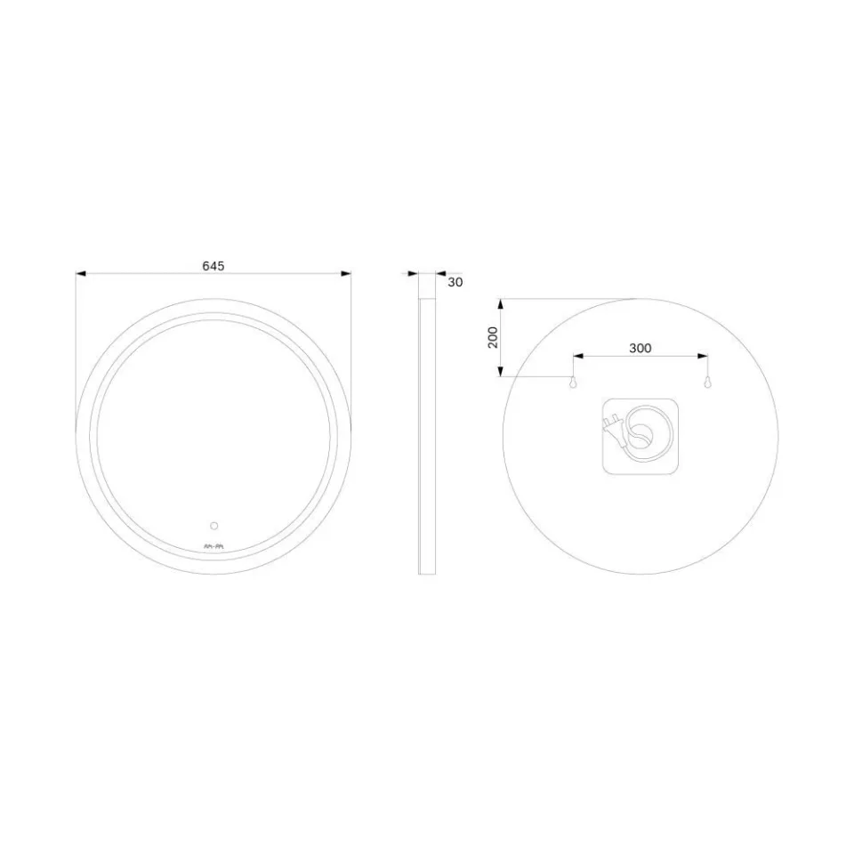Зеркало AM.PM X-Joy 65 с Led подсветкой, инфракрасным выключателем и диммером