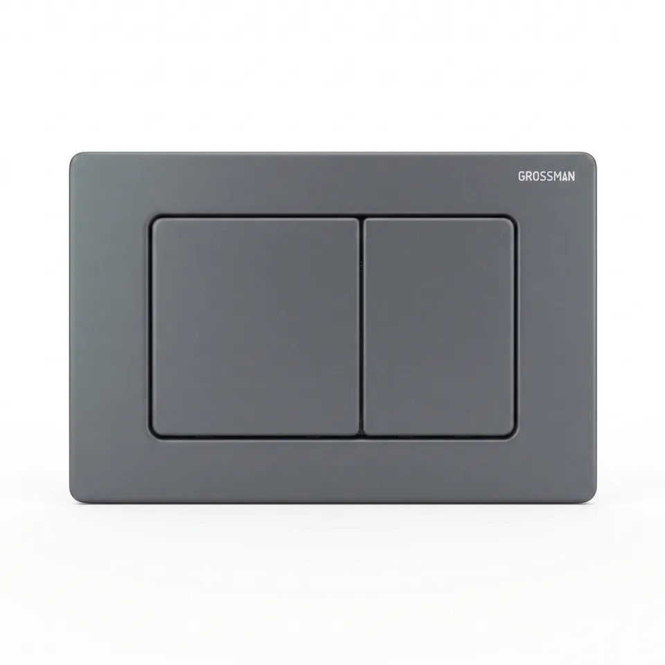 Комплект 3 в 1 Grossman K45 с унитазом GR-4455SQ и клавишей Classic, графит сатин: Клавиша смыва Grossman Classic 700.K45.04.42M.42M графит сатиновый,1 место