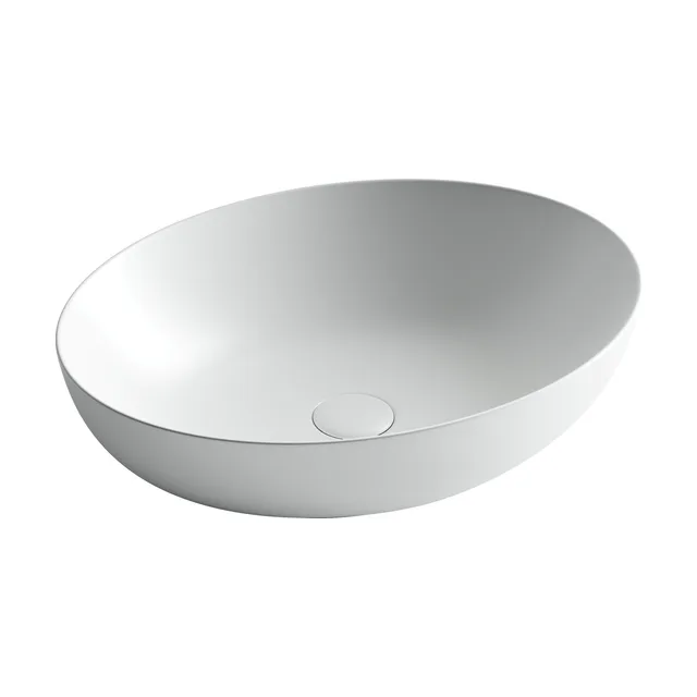 Раковина из сантехнического фарфора Ceramica Nova Элемент (Element) 52 см CN6017MW накладная цвет белый матовый