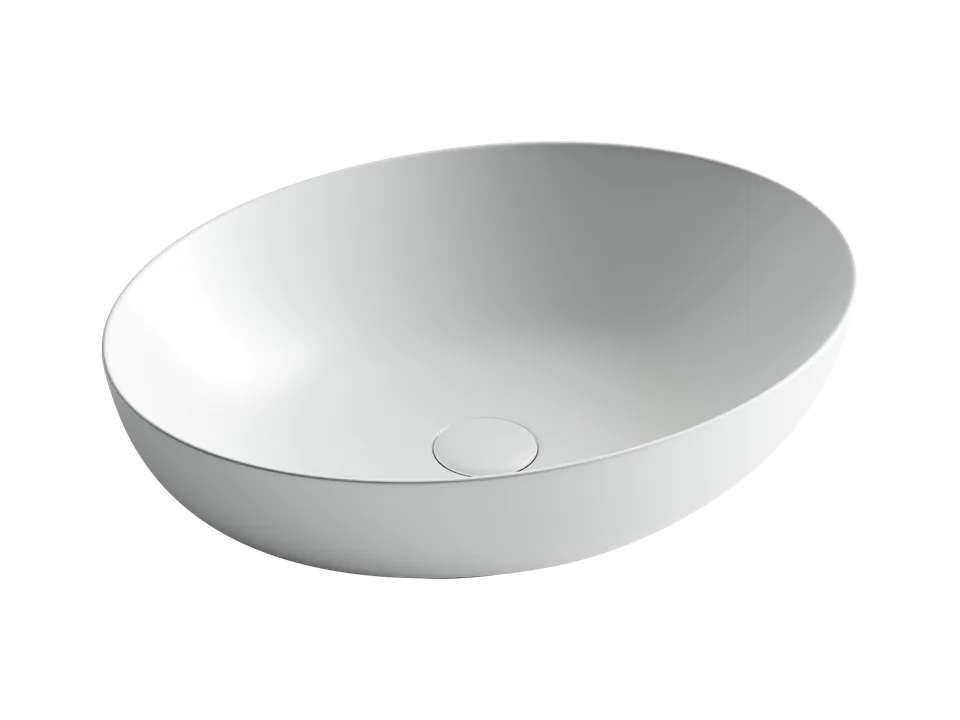 Раковина из сантехнического фарфора Ceramica Nova Элемент (Element) 52 см CN6017MW накладная цвет белый матовый