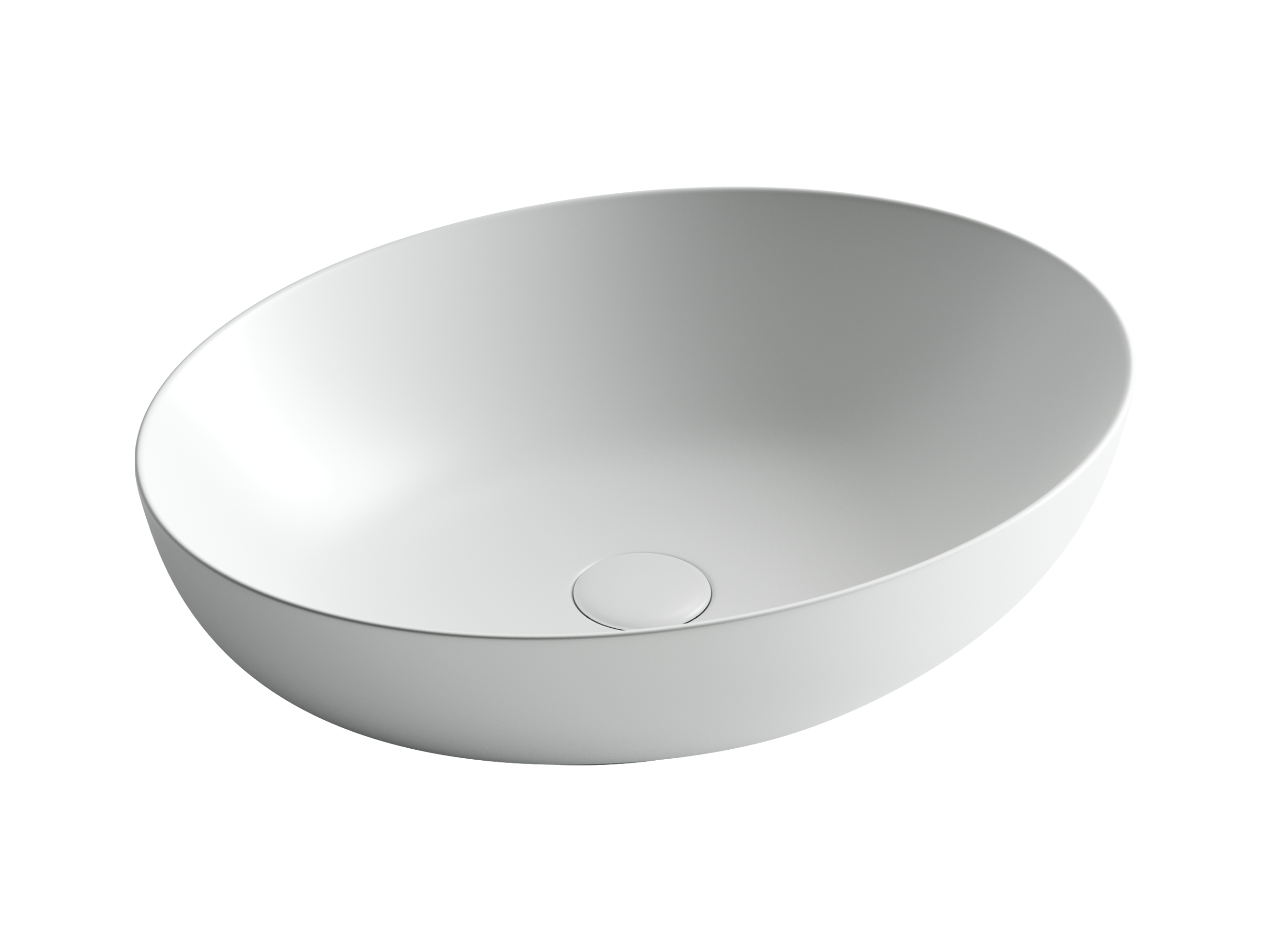 Раковина из сантехнического фарфора Ceramica Nova Элемент (Element) 52 см CN6017MW накладная цвет белый матовый