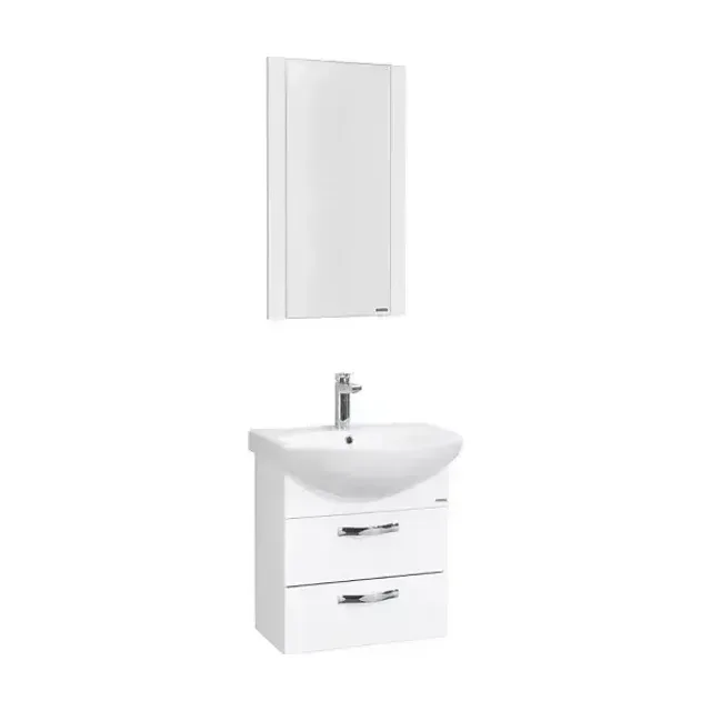 Комплект мебели Aquaton Ария 50М белый глянец