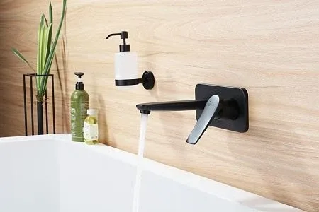 Смеситель Lemark Bronx LM3726BL для раковины скрытый монтаж с донным клапаном черный
