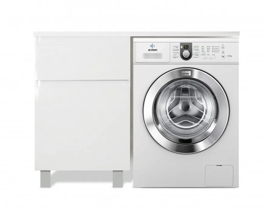 Тумба с раковиной Эстет Dallas Luxe 150 L напольная 2 ящика белая ФР-00009681