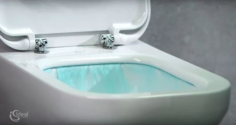 Приставной унитаз Ideal Standard Connect Aquablade 36,5*55 безободковый с крышкой-сиденьем