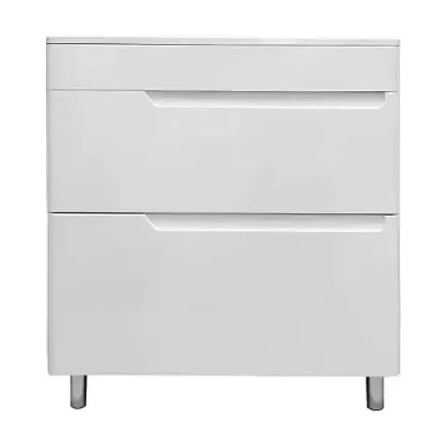 Тумба с раковиной Эстет Kare Luxe 80 напольная 2 ящика белая ФР-00005719