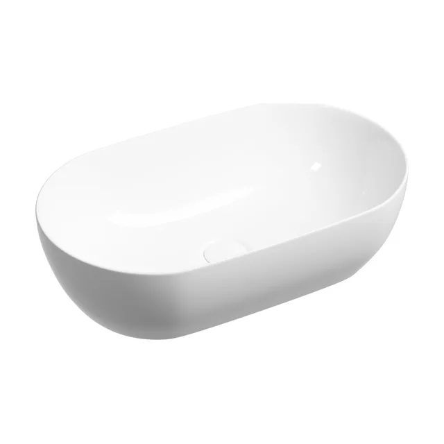 Раковина из сантехнического фарфора Ceramica Nova Твист (Twist) 50 см CN12001 накладная цвет белый