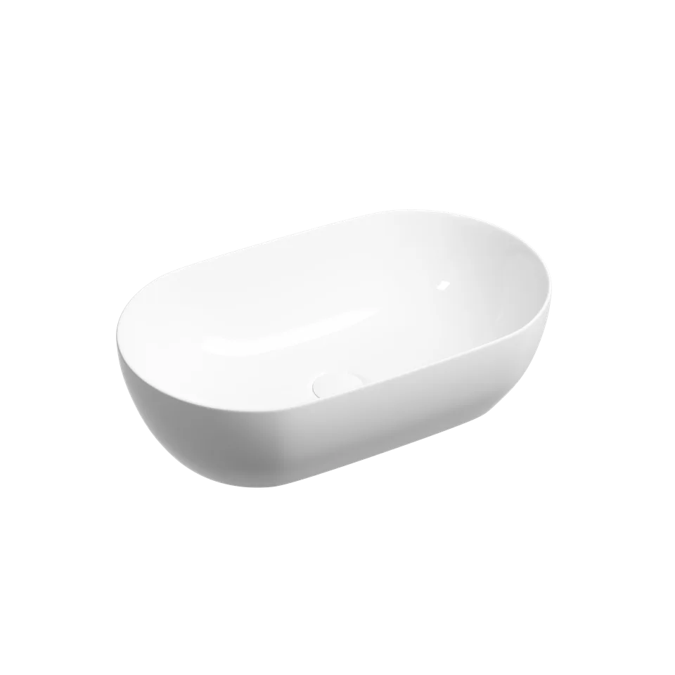 Раковина из сантехнического фарфора Ceramica Nova Твист (Twist) 50 см CN12001 накладная цвет белый