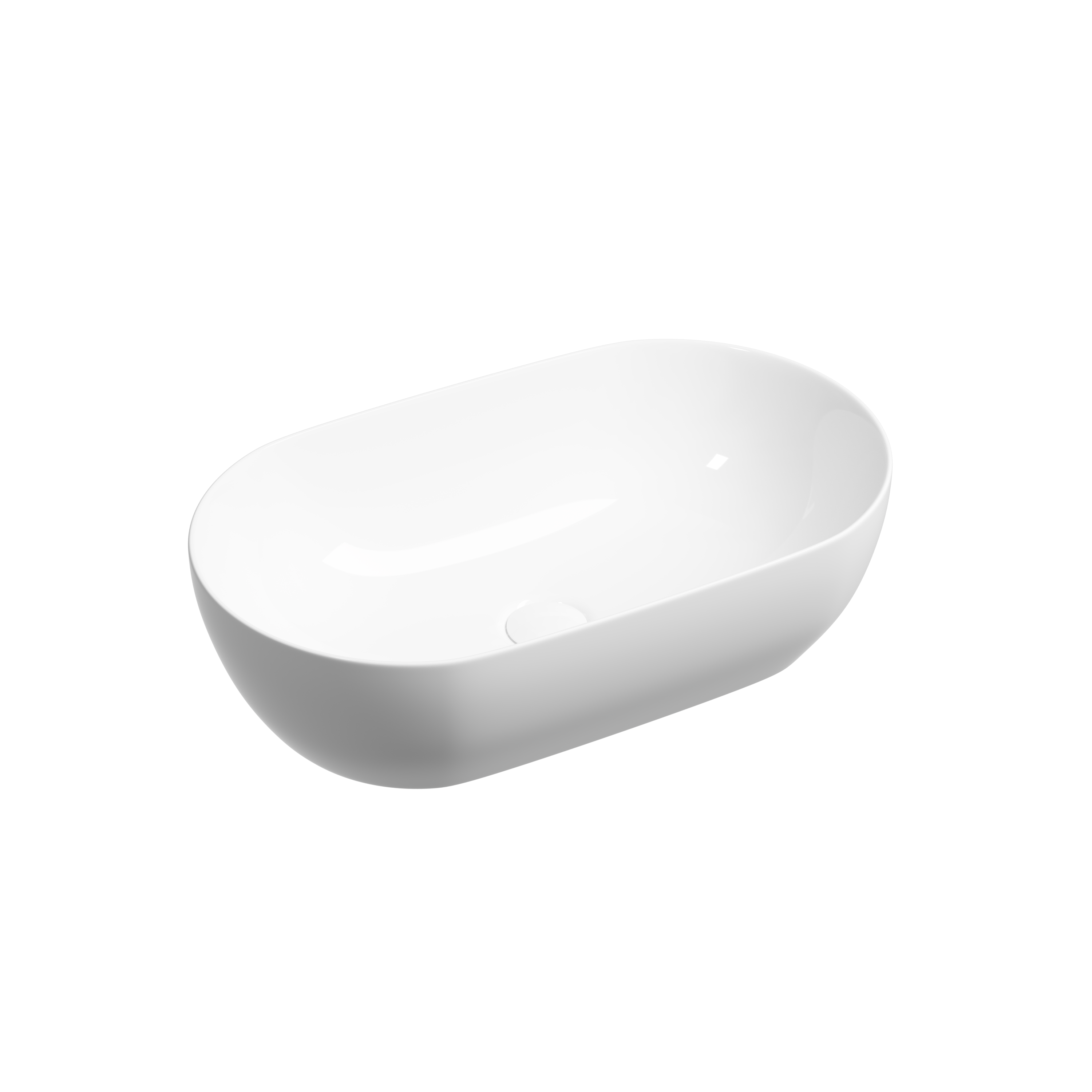 Раковина из сантехнического фарфора Ceramica Nova Твист (Twist) 50 см CN12001 накладная цвет белый