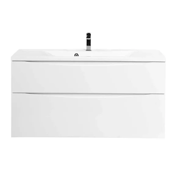 Тумба с раковиной BelBagno Марино-H60 (Marino-H60) 110 белый глянец