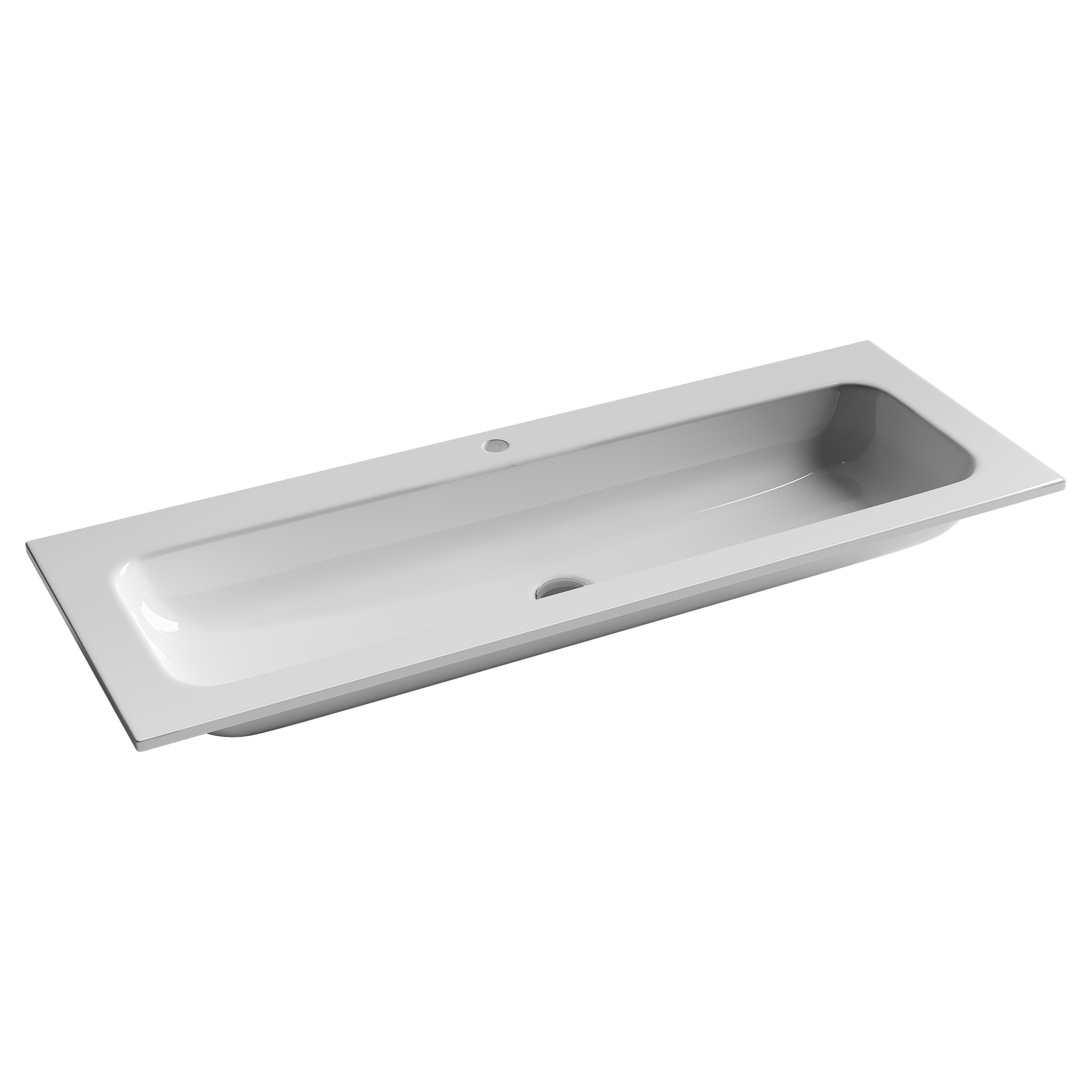 Раковина из сантехнического фарфора Ceramica Nova Грация (Grace) 121 см CN7017 накладная цвет белый