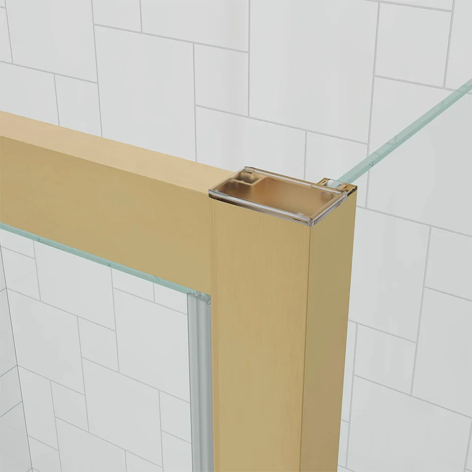 Боковая панель Veconi Ottimo SP G, 1000х1900 золото брашинг, стекло прозрачное