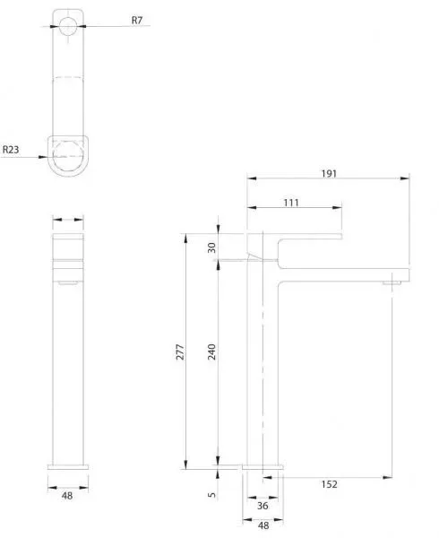 Смеситель Omnires Baretti BA7812CR для раковины хром