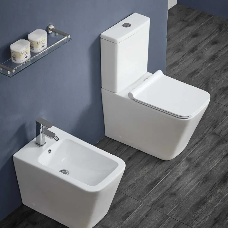 Унитаз-компакт Vincea Кью-Лайн (Q-Line) 37*64 с крышкой-сиденьем микролифт Слим (Slim)