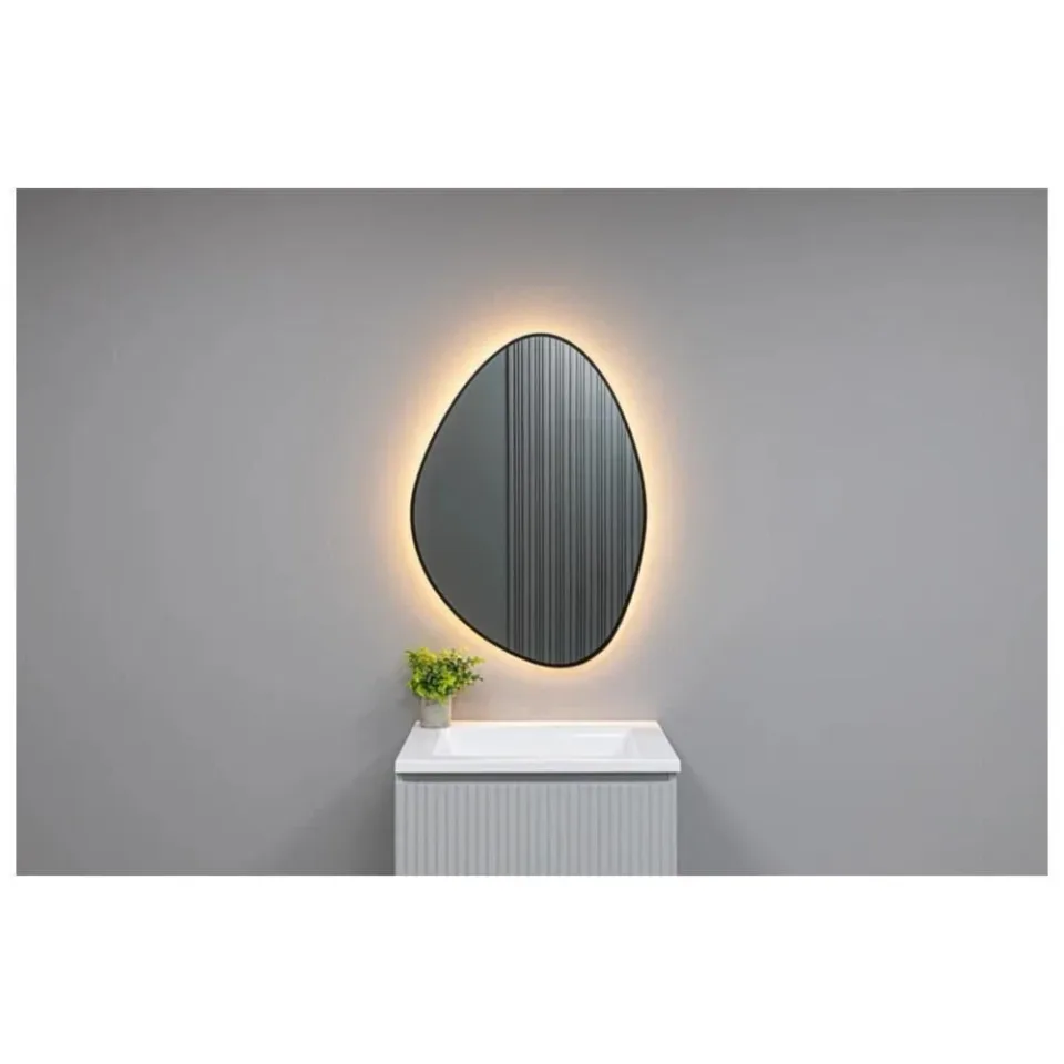 Зеркало Silver Mirrors Лукас черное-ТХ 60*85 с LED подсветкой, инфр. сенсор