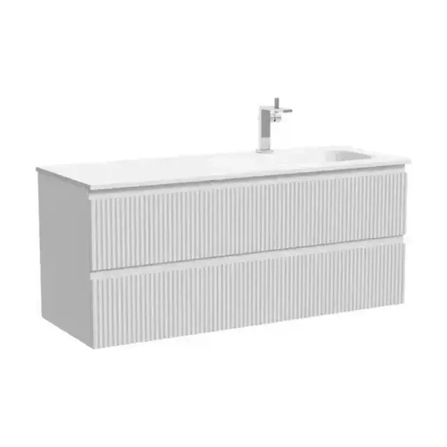 Тумба под раковину Sancos Сноб Р (Snob R) 120 см SNR120RW настенная правосторонняя 2 ящика