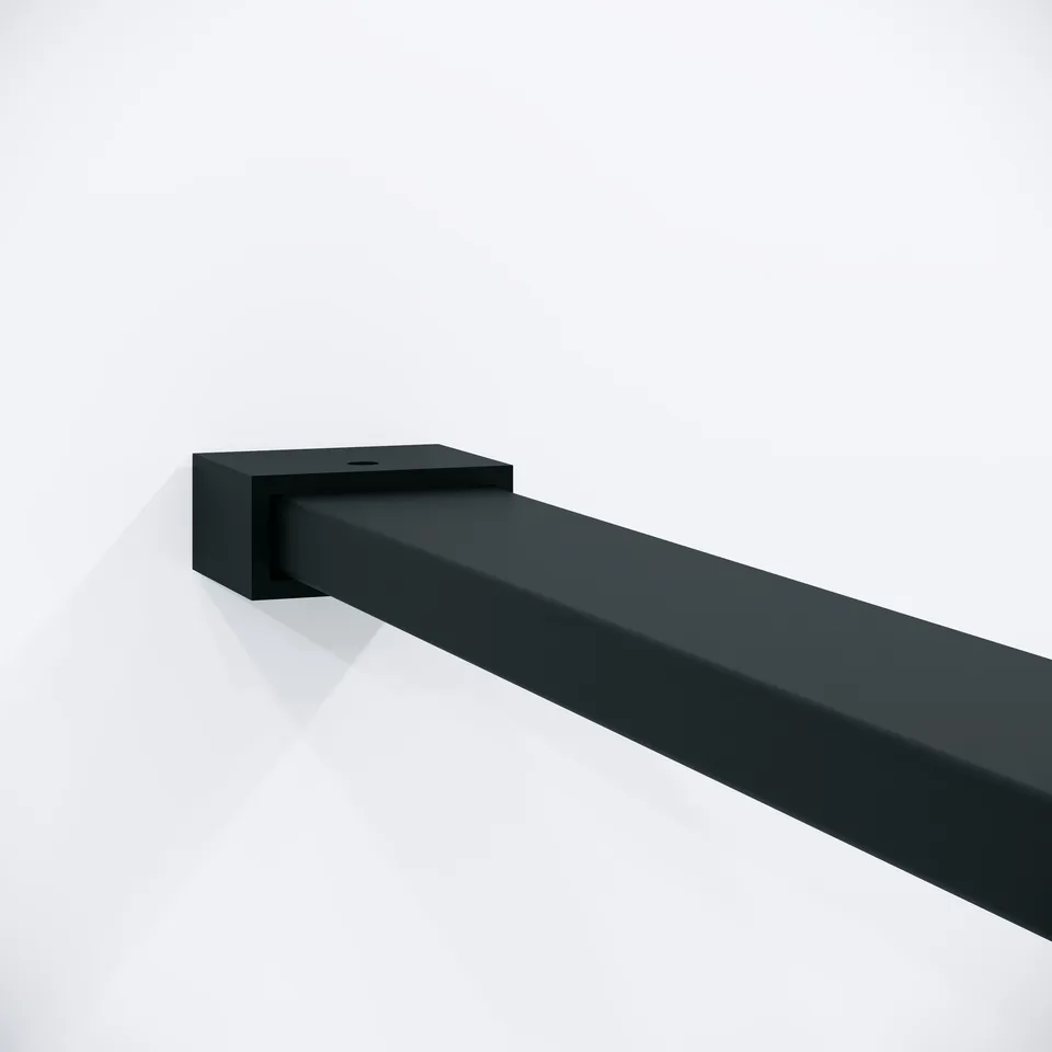 Душевая перегородка Niagara Nova NG-781-90BLACK (90х200) черный матовый,стекло эффект битого стекла,1 место