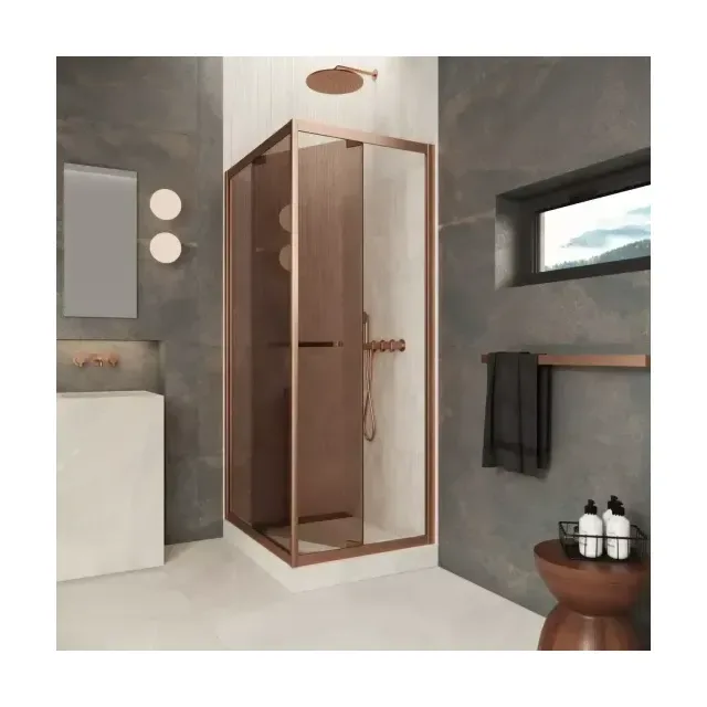 Душевой уголок Z+ZPV Inside 60*80 12 05 профиль медь стекло бронза