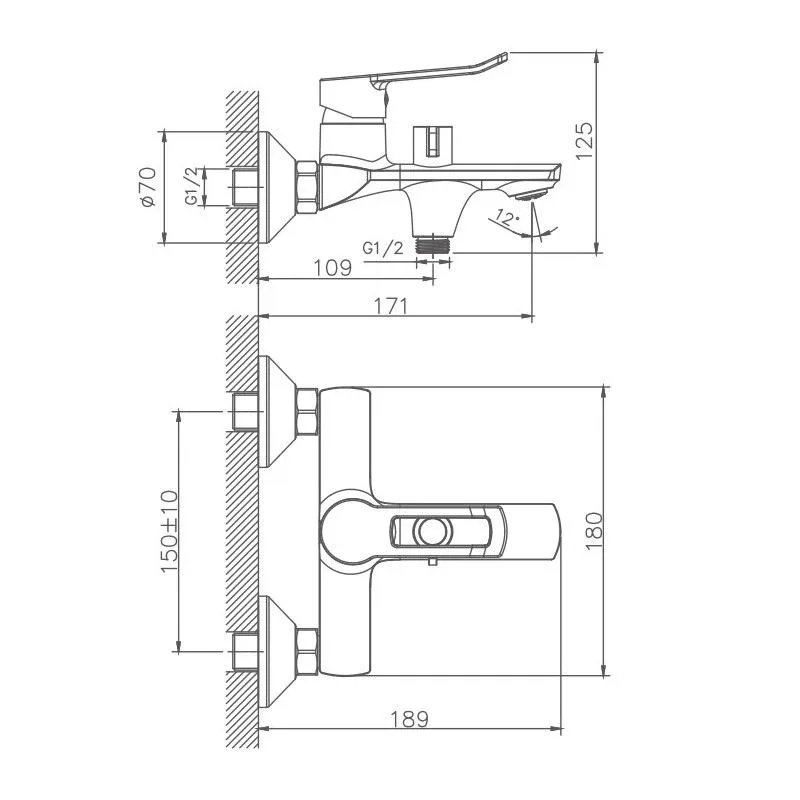 Смеситель Haiba HB60556 для ванны и душа