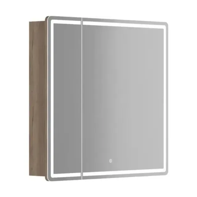 Зеркало-шкаф Sancos Mirror 79*74 с Led подсветкой дуб галифакс натуральный