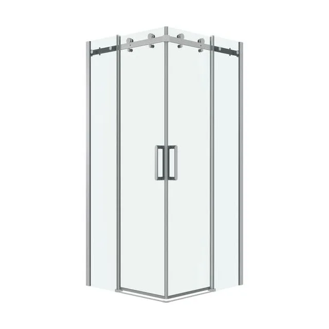Душевое ограждение Grossman Classic 300.K33.04.1010.10.00 (100х100х195) квадрат,раздвижная,хром,стекло прозрачное