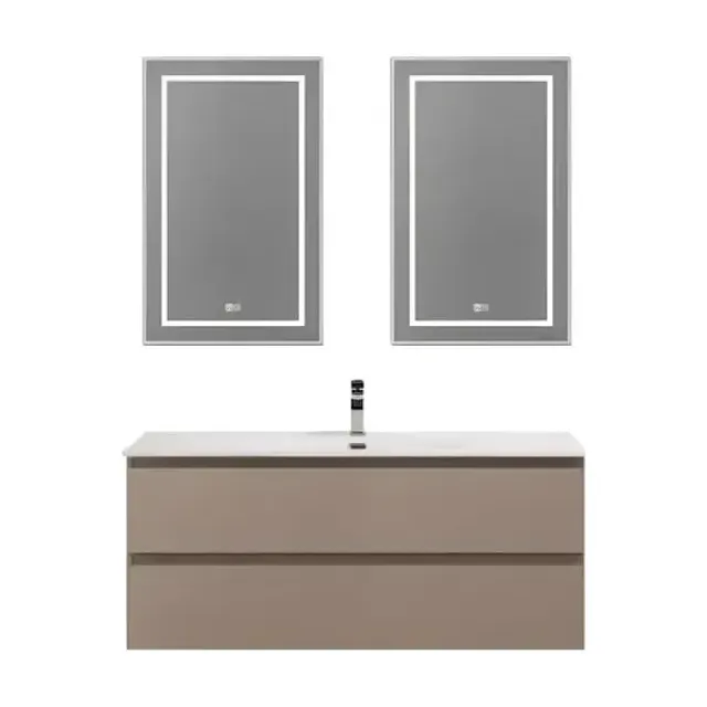 Комплект мебели BelBagno Крафт (Kraft) 120 с двумя ящиками бежевый матовый (раковина BB-8099-120)