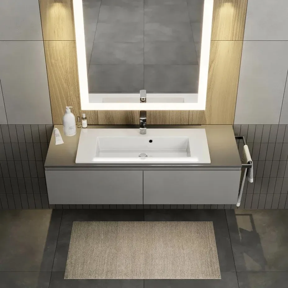 Встраиваемая раковина Uperwood Aurora 81*36 белая глянцевая