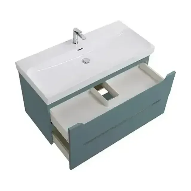 Тумба с раковиной BelBagno Этна (Etna) 100 голубая матовая (раковина BB-8078-100)