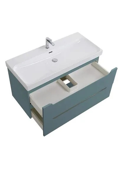 Тумба с раковиной BelBagno Этна (Etna) 100 голубая матовая (раковина BB-8078-100)