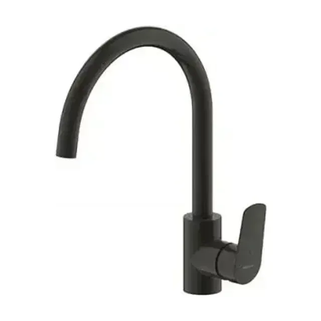 Смеситель Bravat Rhein F7429564BW-ENG для кухни черный матовый