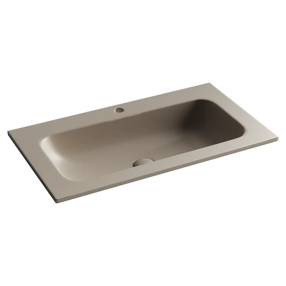 Раковина из сантехнического фарфора Ceramica Nova Грация (Grace) 80 см CN7012MC накладная цвет коричневый