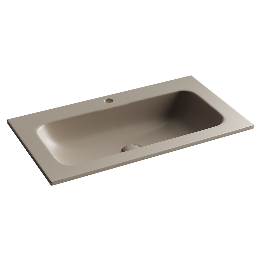 Раковина из сантехнического фарфора Ceramica Nova Грация (Grace) 80 см CN7012MC накладная цвет коричневый