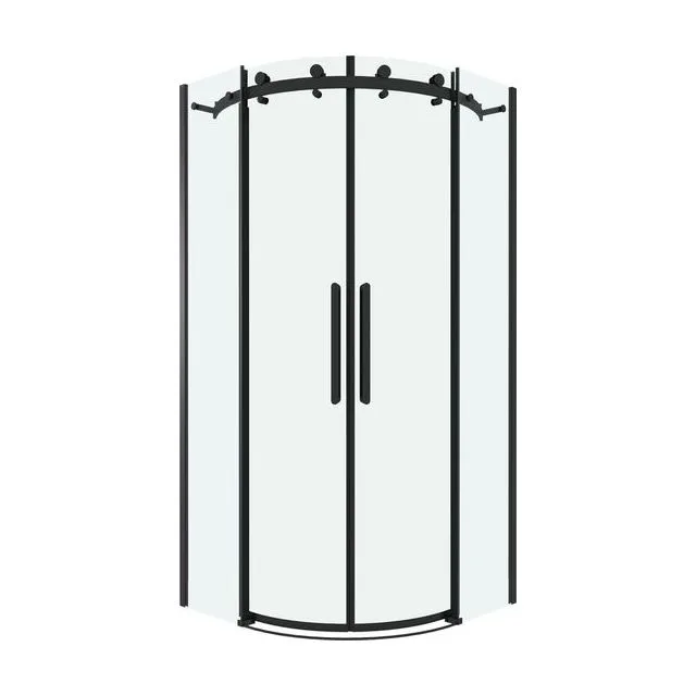 Душевое ограждение Grossman Classic 301.K33.04.9090.21.00 (90х90х195) Угловая,раздвижная,черный матовый,стекло прозрачное