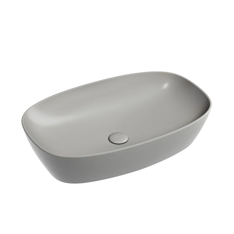 Раковина из сантехнического фарфора Ceramica Nova Элемент (Element) 60 см CN6049MH накладная цвет антрацит матовый