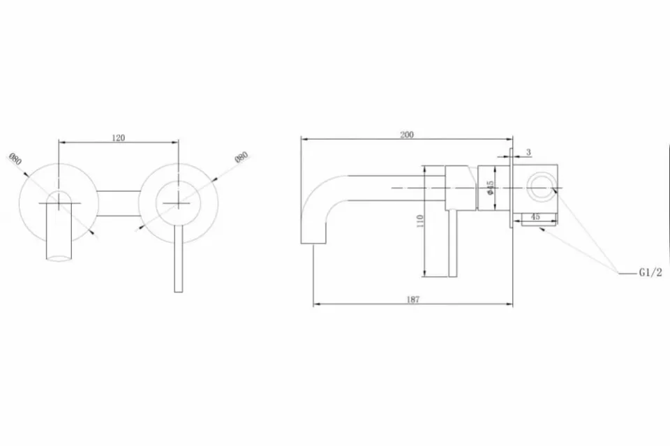 Смеситель для раковины ABBER Wasser Kreis AF8112G скрытого монтажа, золото матовое