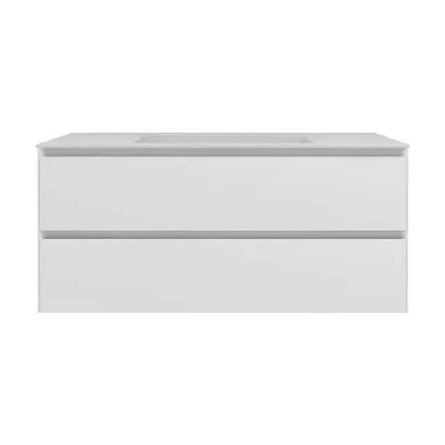 Тумба с раковиной Vincea Люка Софт-Тач (Luka Soft-Touch) 100 белый матовый