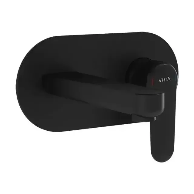 Смеситель Vitra Root Round для раковины черный матовый скрытый монтаж