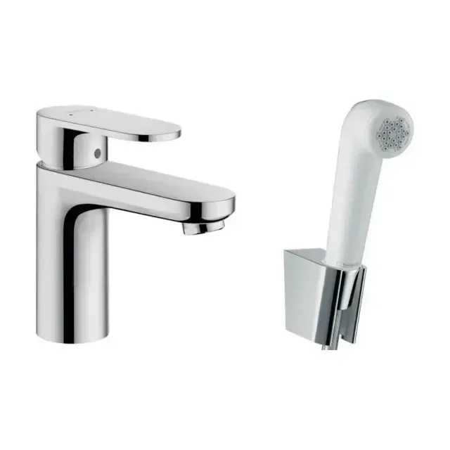 Смеситель Hansgrohe Vernis Blend 71215000 для раковины с гигиеническим душем хром