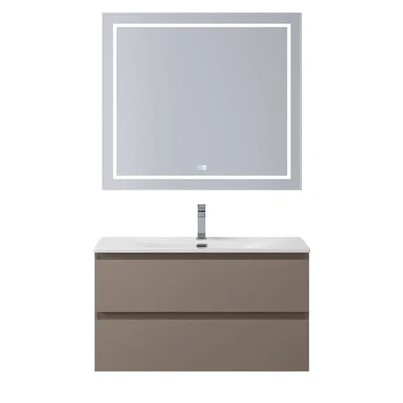 Комплект мебели BelBagno Крафт (Kraft) 90 бежевый матовый (раковина BB-8099-90)