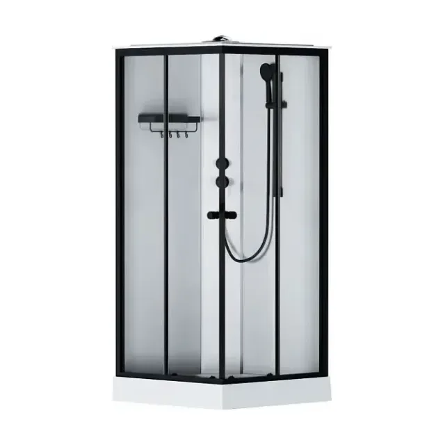 Душевая кабина AM.PM X-Joy 90*90*210 квадратная профиль черный матовый